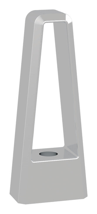 Häfele 547.52.500 TAG - Post for Shoe Fence, plated zinc, end post, matte aluminum