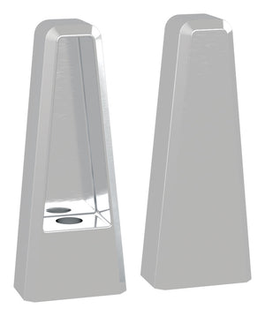 Häfele 547.52.500 TAG - Post for Shoe Fence, plated zinc, end post, matte aluminum