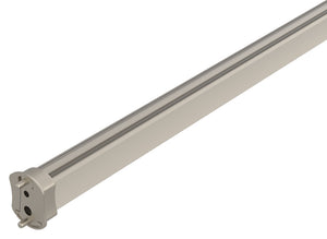Häfele 830.48.390 TAG - Closet Rod with Supports, Signature Collection, powder-coated aluminum, Matte aluminum, 48" length