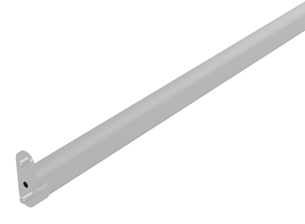 Häfele 810.48.390 TAG - Closet Rod with Supports, Oval, powder-coated, matte aluminum, 48" length