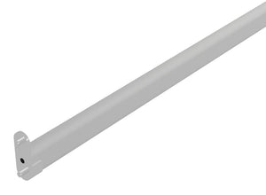 Häfele 810.48.390 TAG - Closet Rod with Supports, Oval, powder-coated, matte aluminum, 48" length