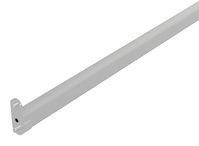 Häfele 810.48.390 TAG - Closet Rod with Supports, Oval, powder-coated, matte aluminum, 48" length