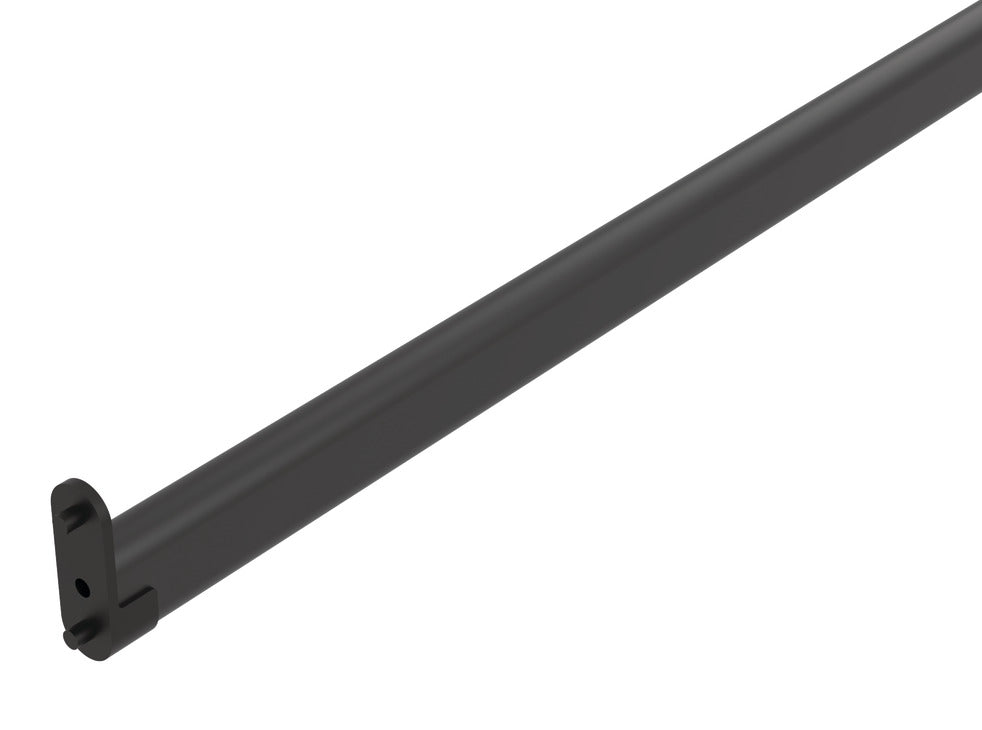 Häfele 810.30.290 TAG - Closet Rod with Supports, Oval, powder-coated, matte nickel, 29 3/4" length