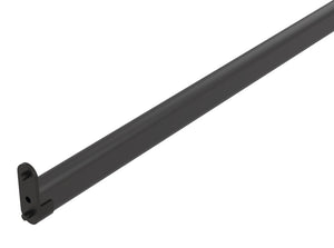 Häfele 810.36.390 TAG - Closet Rod with Supports, Oval, powder-coated, matte aluminum, 35 3/4" length