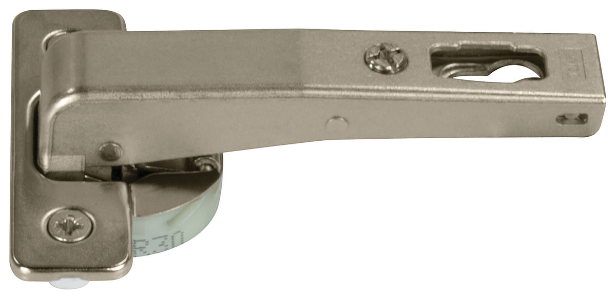 Häfele 329.94.117 Salice - Blind Corner Concealed Hinge, 105° Opening Angle, Silentia +, Nickel-Plated, Dowel mounting; inset; Model C1R6NE9AC