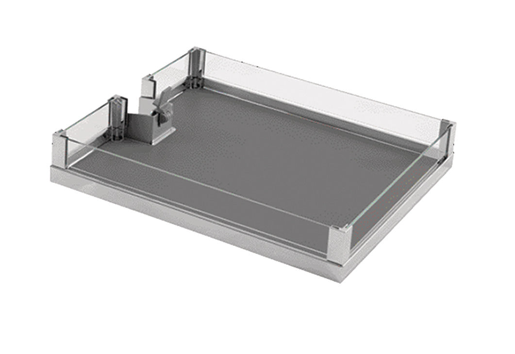 Häfele 549.60.254 Tray Set (of Four), for LAVIDO Pantry Pull-Out, Chrome/Anthracite, 403 mm (15 1/4")