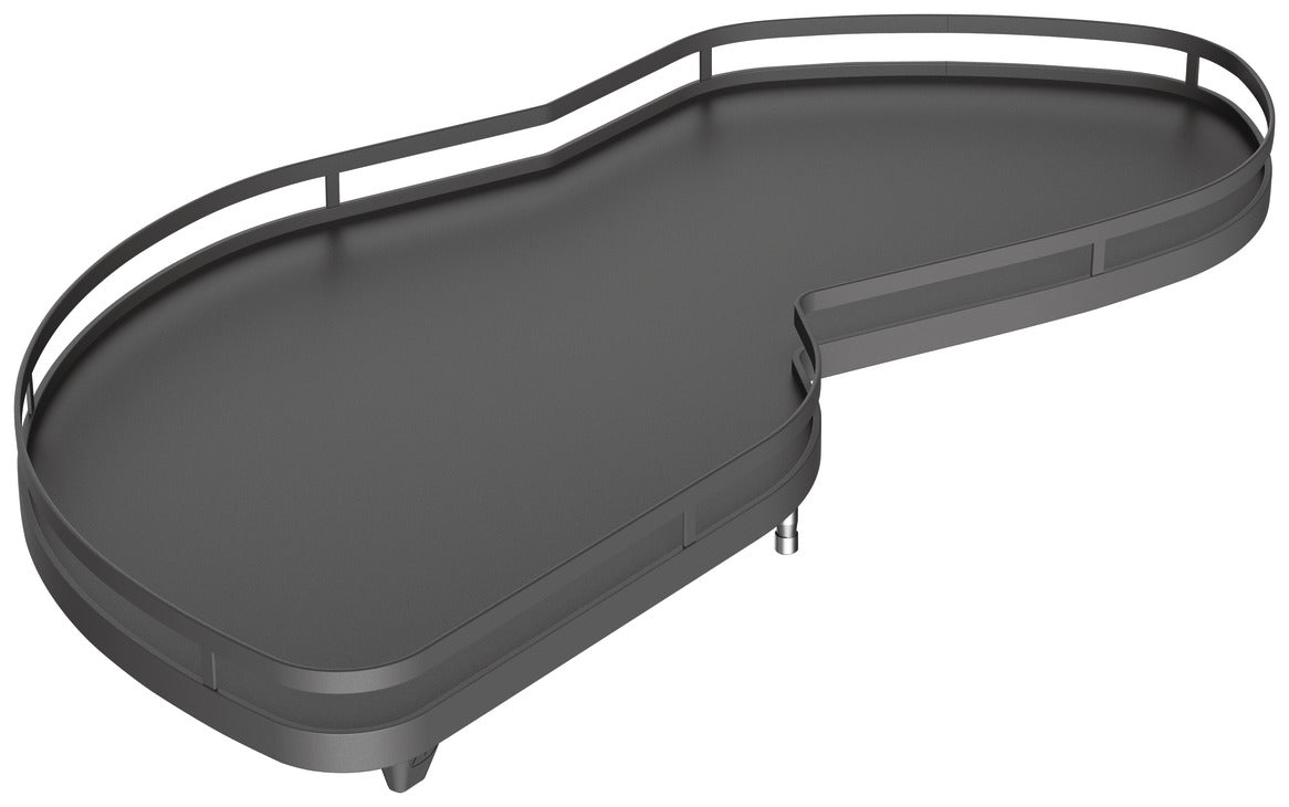 Häfele 541.32.440 Kesseböhmer - LeMans II Set, for Blind Corner Cabinets, with soft closing and self closing mechanisms, with non-slip effect, Swings right, champagne/maple, 2 x 40 shape trays