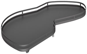 Häfele 541.32.146 Kesseböhmer - LeMans II Set, for Blind Corner Cabinets, with soft closing and self closing mechanisms, with non-slip effect, Swings left, chrome/maple, 2 x 45 shape trays