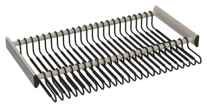 Häfele 805.58.440 TAG - Pants Rack Pull-out, with Hangers, powder-coated aluminum, black, 24" width