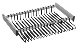 Häfele 805.58.445 TAG - Pants Rack Pull-out, with Hangers, powder-coated aluminum, matte nickel, 30" width