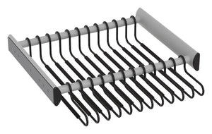 Häfele 805.58.442 TAG - Pants Rack Pull-out, with Hangers, powder-coated aluminum, matte nickel, 24" width