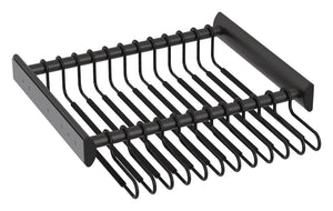 Häfele 805.58.442 TAG - Pants Rack Pull-out, with Hangers, powder-coated aluminum, matte nickel, 24" width