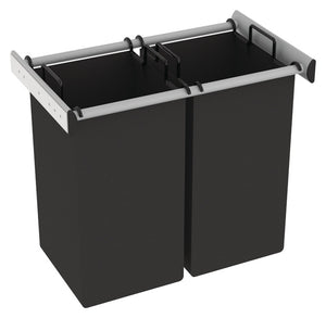 Häfele 805.58.446 TAG - Hamper, powder-coated aluminum, black, 18" width