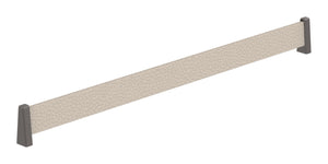 Häfele 547.52.736 TAG - Shoe Fence Bar, feaux leather, pewter/matte aluminum, 29" length