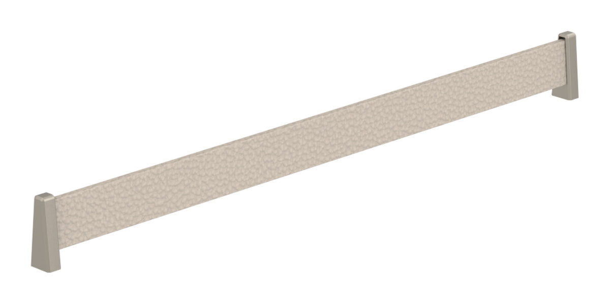 Häfele 547.52.736 TAG - Shoe Fence Bar, feaux leather, pewter/matte aluminum, 29" length
