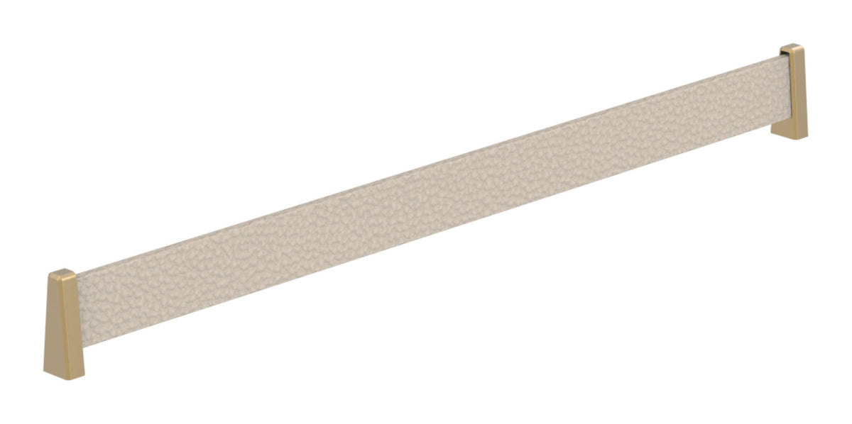 Häfele 547.52.705 TAG - Shoe Fence Bar, feaux leather, pewter/black, 17" length