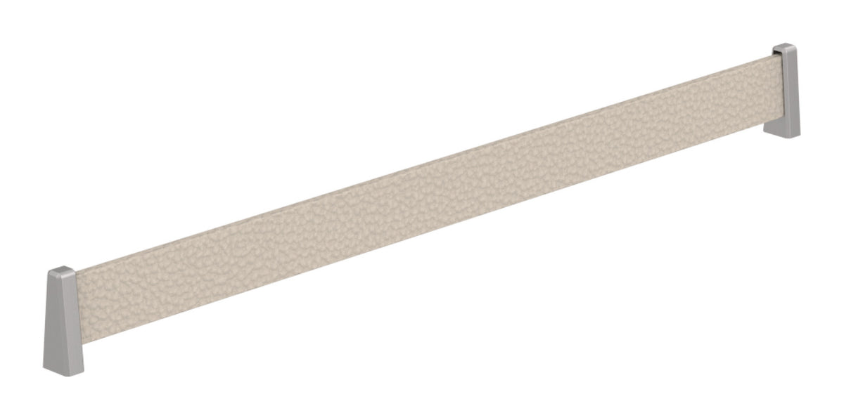 Häfele 547.52.705 TAG - Shoe Fence Bar, feaux leather, pewter/black, 17" length
