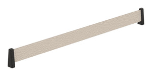 Häfele 547.52.754 TAG - Shoe Fence Bar, feaux leather, pewter/slate gray, 35" length