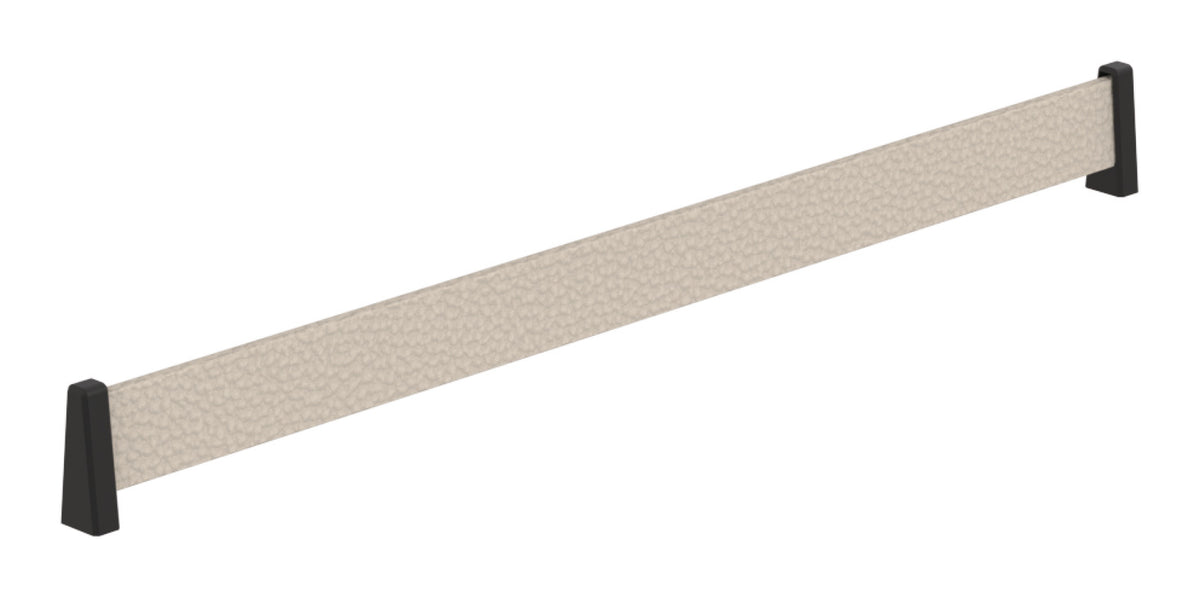 Häfele 547.52.705 TAG - Shoe Fence Bar, feaux leather, pewter/black, 17" length