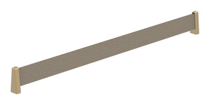 Häfele 547.52.748 TAG - Shoe Fence Bar, feaux leather, oyster/matte nickel, 35" length