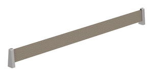 Häfele 547.52.719 TAG - Shoe Fence Bar, feaux leather, oyster/slate gray, 23" length