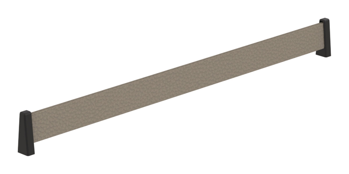 Häfele 547.52.715 TAG - Shoe Fence Bar, feaux leather, oyster/black, 23" length
