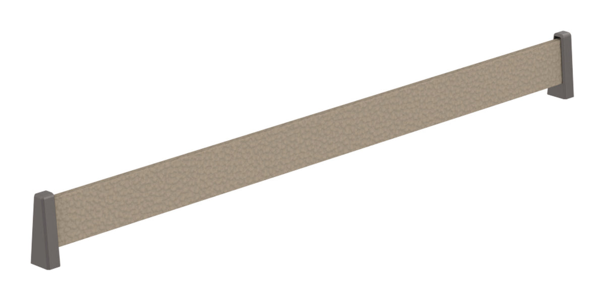Häfele 547.52.705 TAG - Shoe Fence Bar, feaux leather, pewter/black, 17" length