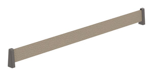 Häfele 547.52.705 TAG - Shoe Fence Bar, feaux leather, pewter/black, 17" length