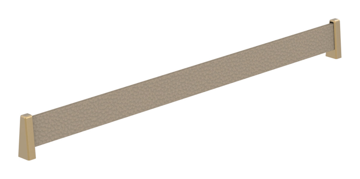 Häfele 547.52.718 TAG - Shoe Fence Bar, feaux leather, oyster/matte nickel, 23" length