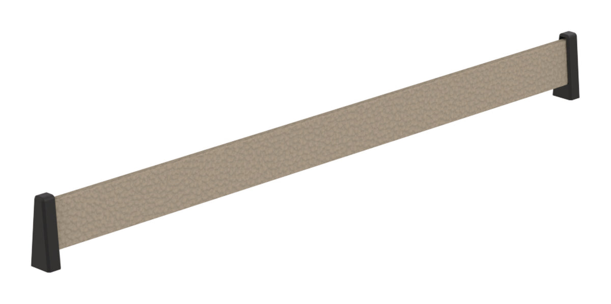 Häfele 547.52.700 TAG - Shoe Fence Bar, feaux leather, oyster/black, 17" length