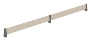 Häfele 547.52.741 TAG - Shoe Fence Bar, feaux leather, winter/matte aluminum, 29" length