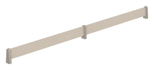 Häfele 547.52.736 TAG - Shoe Fence Bar, feaux leather, pewter/matte aluminum, 29" length