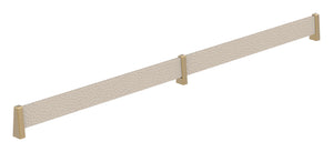 Häfele 547.52.736 TAG - Shoe Fence Bar, feaux leather, pewter/matte aluminum, 29" length
