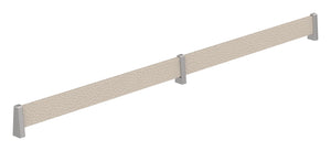 Häfele 547.52.736 TAG - Shoe Fence Bar, feaux leather, pewter/matte aluminum, 29" length