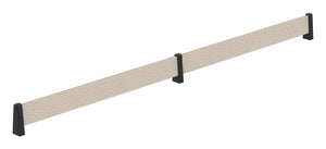Häfele 547.52.736 TAG - Shoe Fence Bar, feaux leather, pewter/matte aluminum, 29" length