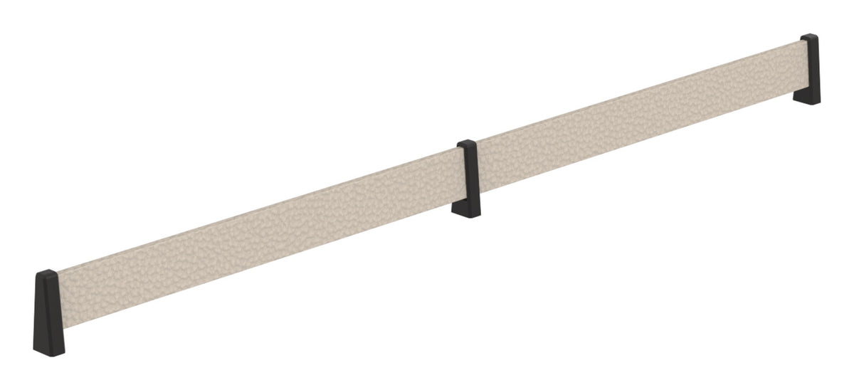 Häfele 547.52.715 TAG - Shoe Fence Bar, feaux leather, oyster/black, 23" length