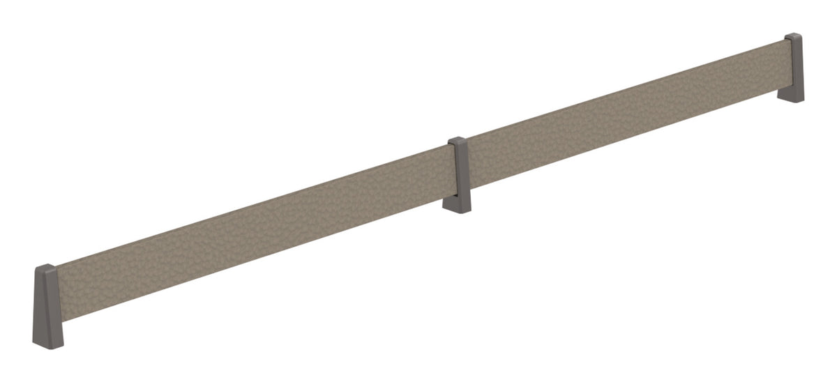 Häfele 547.52.715 TAG - Shoe Fence Bar, feaux leather, oyster/black, 23" length