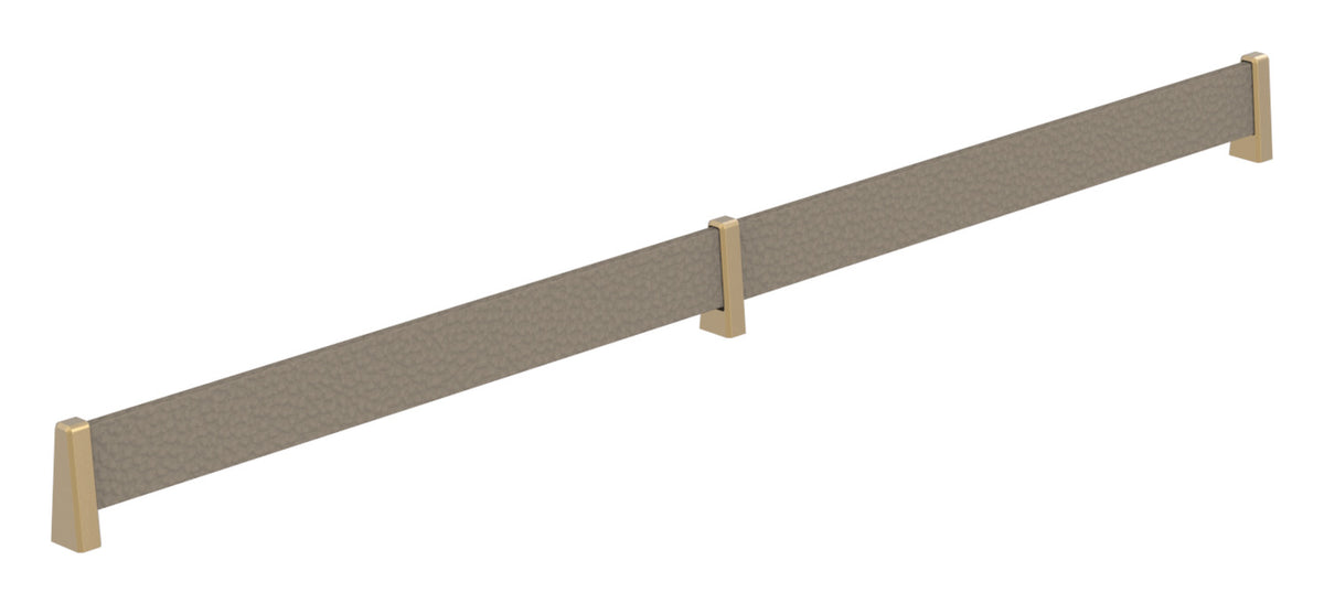 Häfele 547.52.720 TAG - Shoe Fence Bar, feaux leather, pewter/black, 23" length