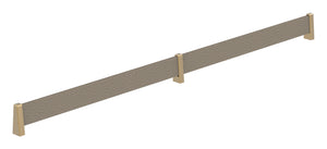 Häfele 547.52.731 TAG - Shoe Fence Bar, feaux leather, oyster/matte aluminum, 29" length