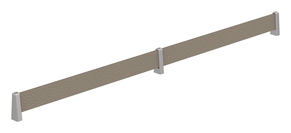 Häfele 547.52.715 TAG - Shoe Fence Bar, feaux leather, oyster/black, 23" length
