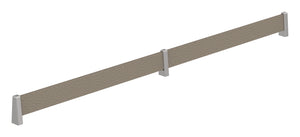 Häfele 547.52.748 TAG - Shoe Fence Bar, feaux leather, oyster/matte nickel, 35" length