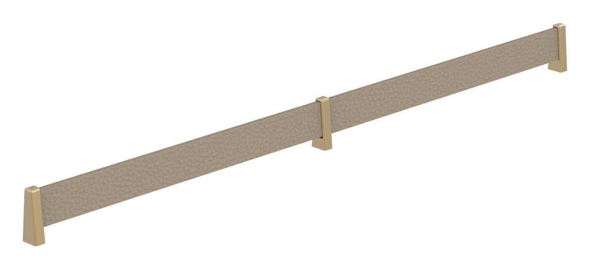 Häfele 547.52.705 TAG - Shoe Fence Bar, feaux leather, pewter/black, 17" length