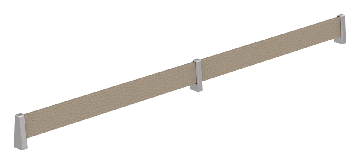 Häfele 547.52.715 TAG - Shoe Fence Bar, feaux leather, oyster/black, 23" length