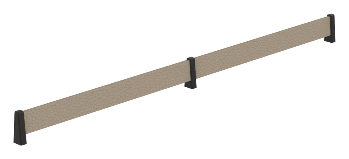 Häfele 547.52.715 TAG - Shoe Fence Bar, feaux leather, oyster/black, 23" length