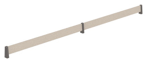 Häfele 547.52.731 TAG - Shoe Fence Bar, feaux leather, oyster/matte aluminum, 29" length