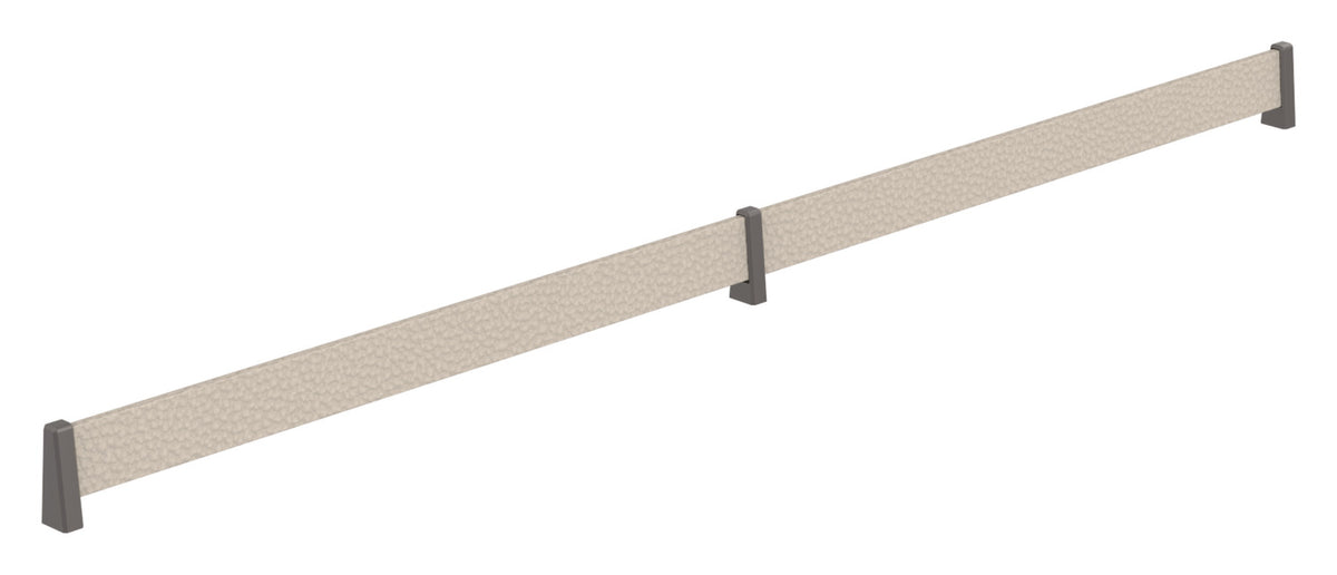 Häfele 547.52.736 TAG - Shoe Fence Bar, feaux leather, pewter/matte aluminum, 29" length