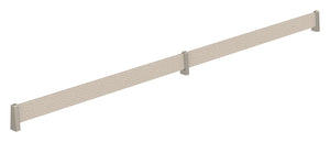 Häfele 547.52.736 TAG - Shoe Fence Bar, feaux leather, pewter/matte aluminum, 29" length