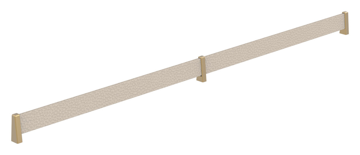 Häfele 547.52.720 TAG - Shoe Fence Bar, feaux leather, pewter/black, 23" length