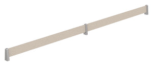 Häfele 547.52.715 TAG - Shoe Fence Bar, feaux leather, oyster/black, 23" length