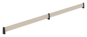 Häfele 547.52.705 TAG - Shoe Fence Bar, feaux leather, pewter/black, 17" length